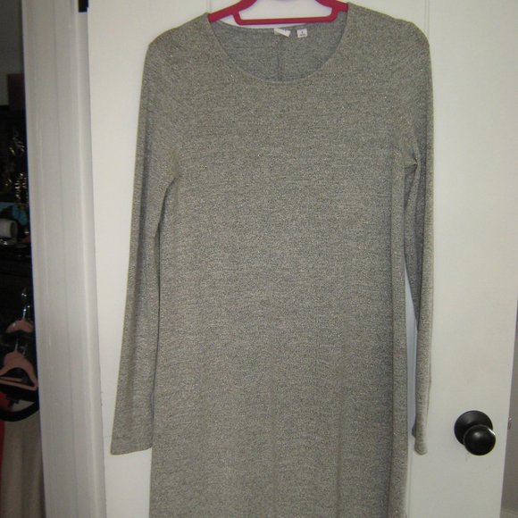 Grey Gap Sweater Tunic/Dress with Gold Sparkle - Picture 3 of 6